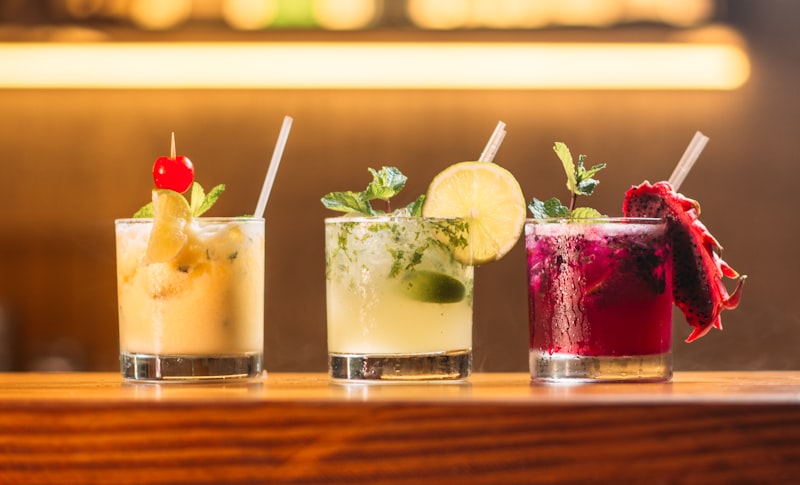 Signature party cocktails and mocktails
